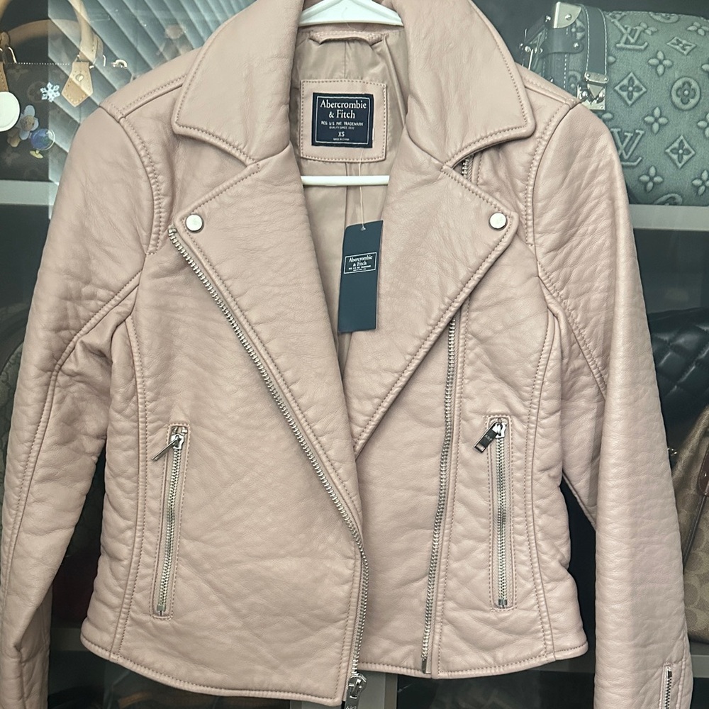 Abercrombie & Fitch Women's Blush Leather Jacket